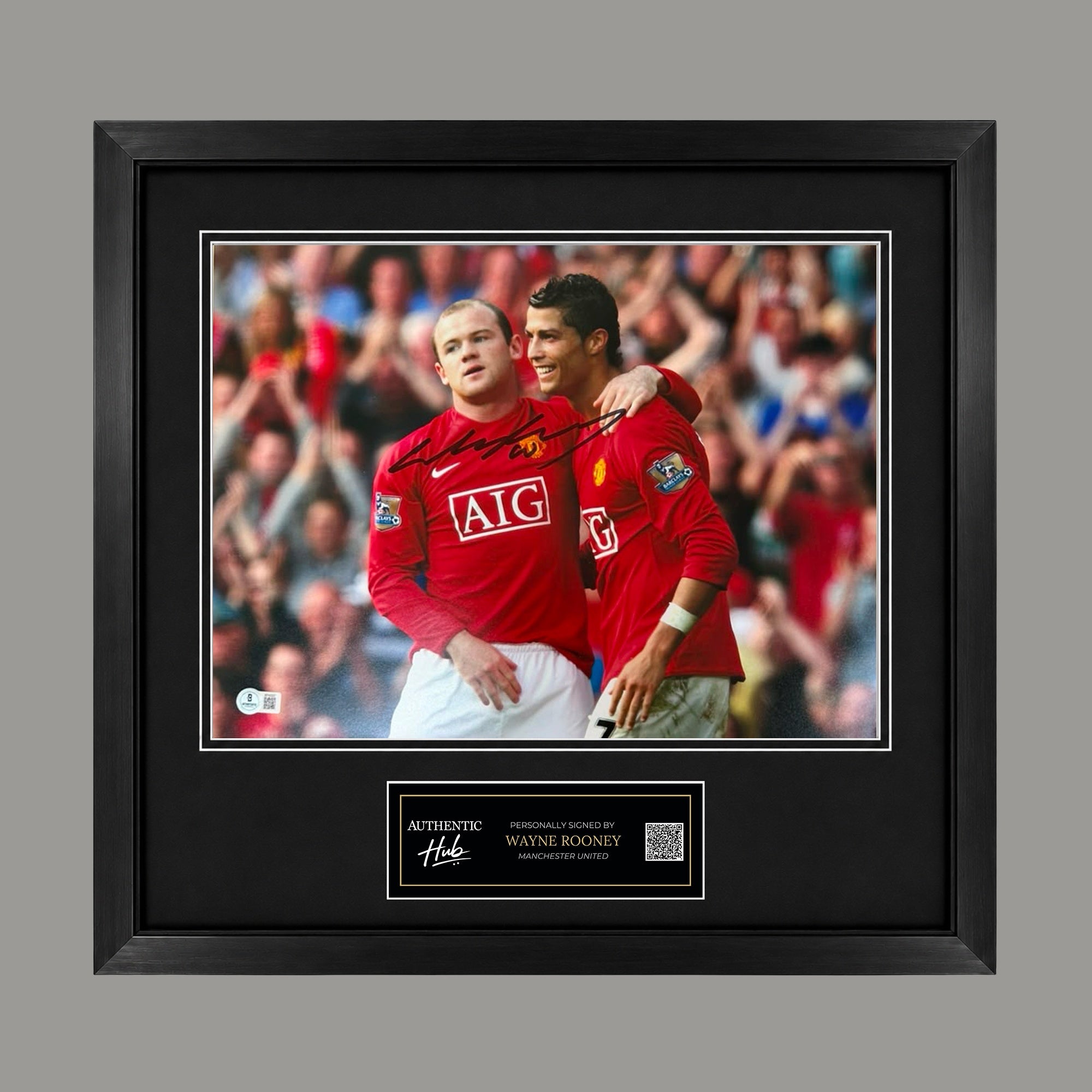 Wayne Rooney Signed Manchester United Framed Photo