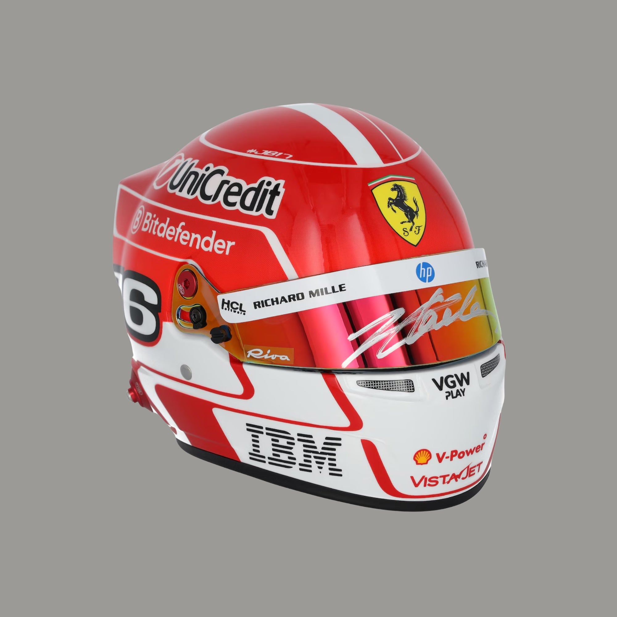 Charles Leclerc Signed Ferrari Formula 1 Helmet (1:2 Scale)