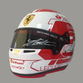 Charles Leclerc 2024 Hand-Signed Full Size Red & White F1 Display Helmet