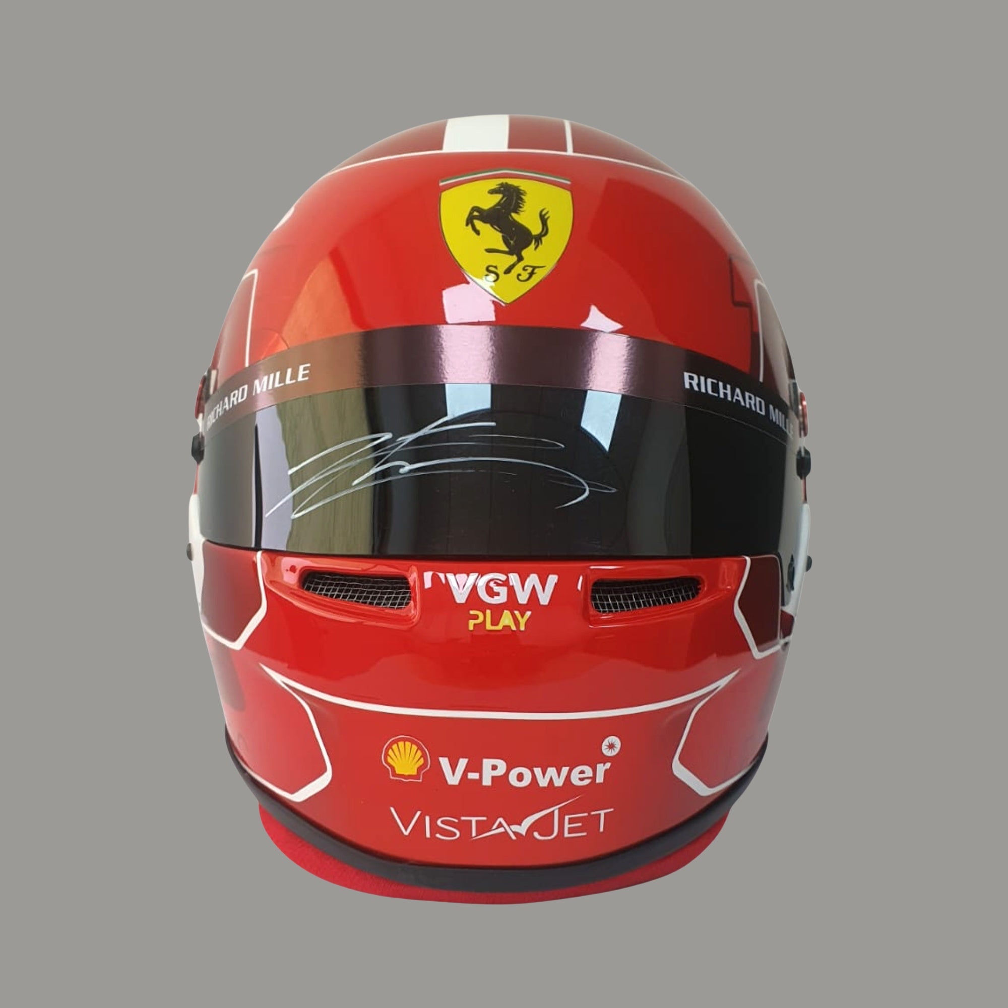 Charles Leclerc 2024 Hand-Signed Full Size Red F1 Display Helmet