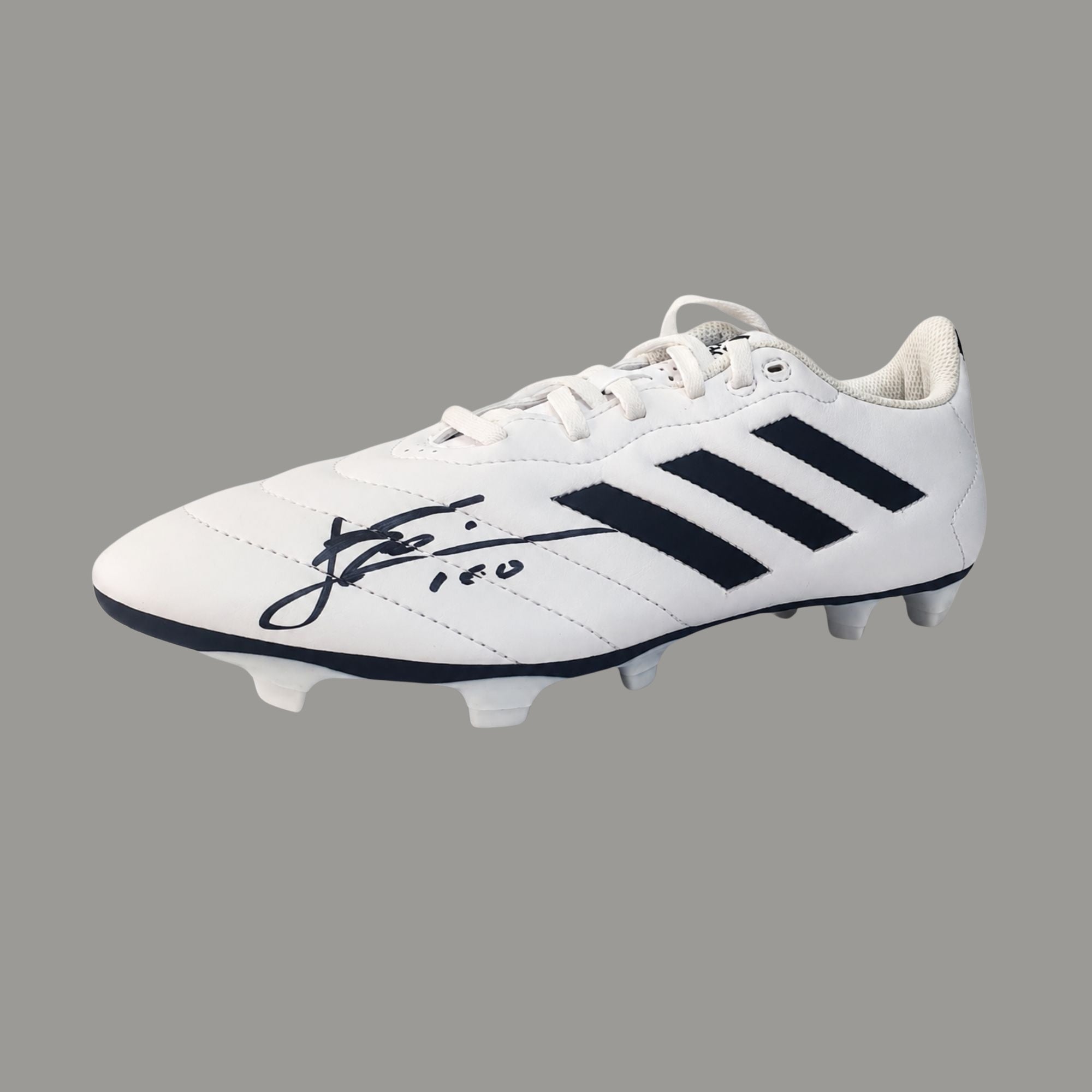 Lionel Messi Signed adidas Boot (White) in Premium Acrylic Display Case