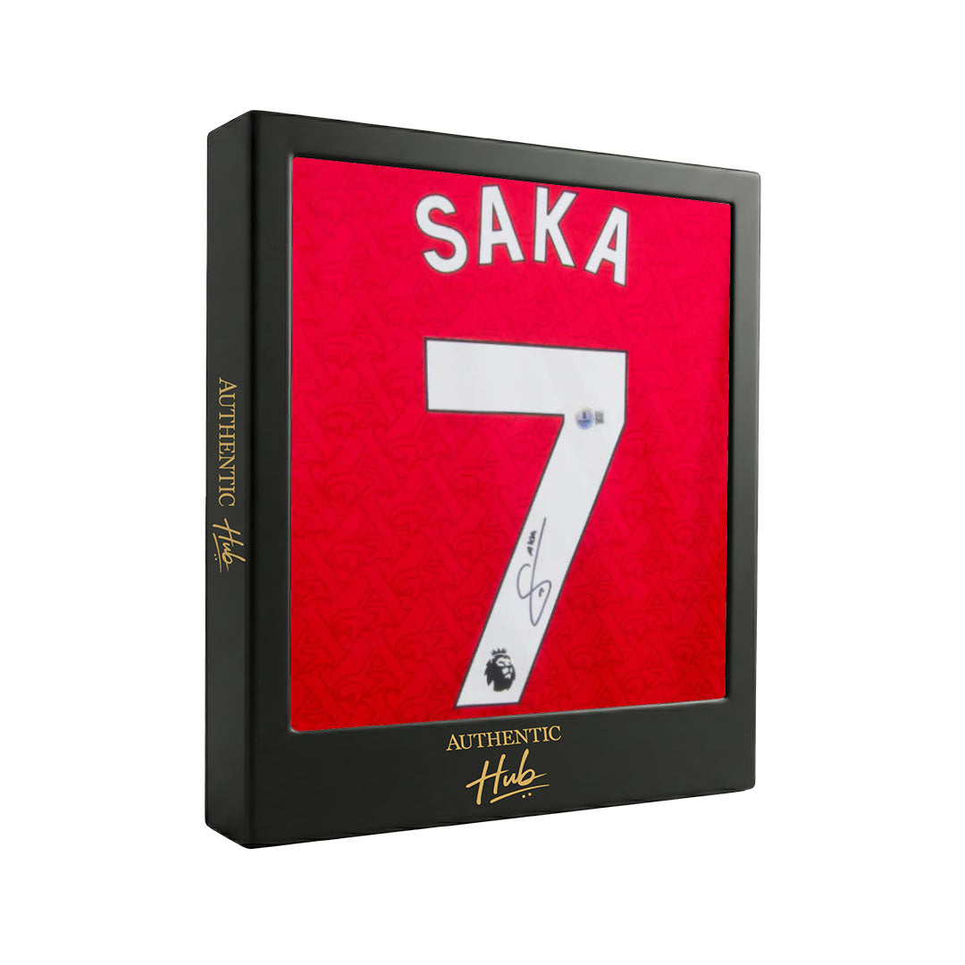 Bukayo Saka Signed Arsenal Home Jersey