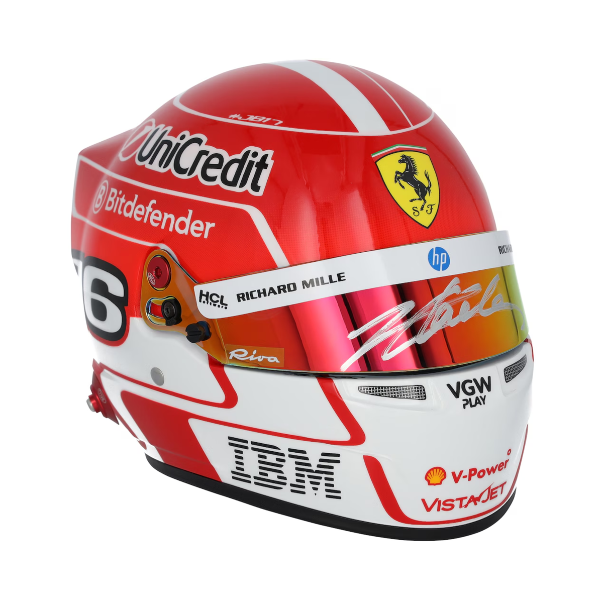 Charles Leclerc Signed Ferrari Formula 1 Helmet (1:2 Scale)