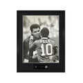Pelé Signed Image Featuring Muhammad Ali (8″ × 10″) – Framed