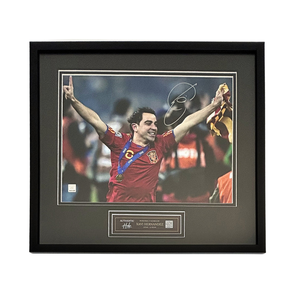 Xavi Hernandez Signed Spain International Framed Photo