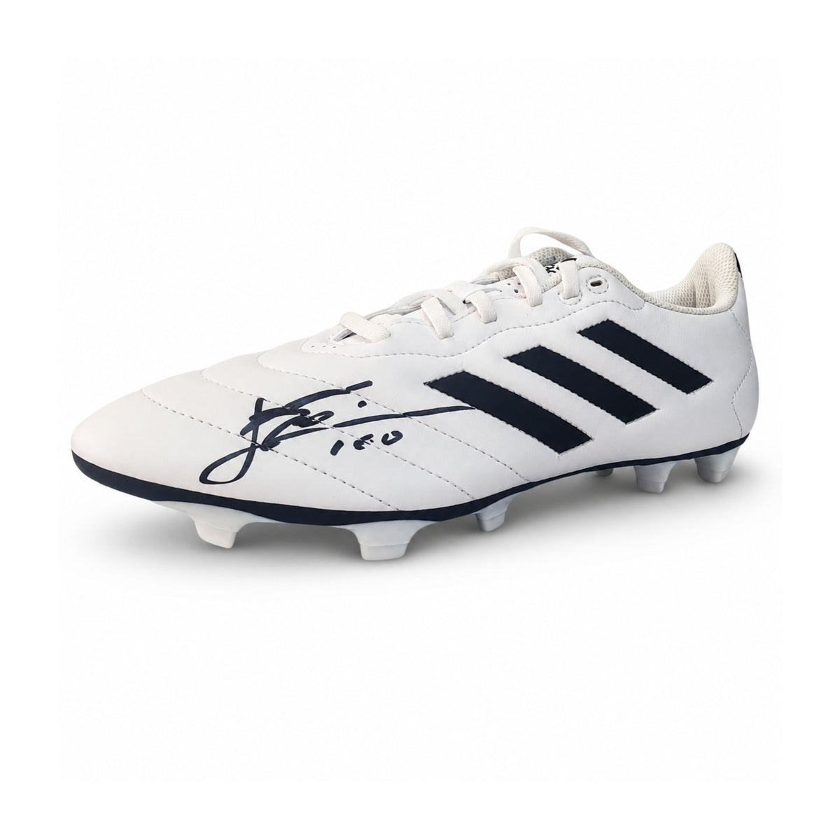 Lionel Messi Signed adidas Boot (White) in Premium Acrylic Display Case
