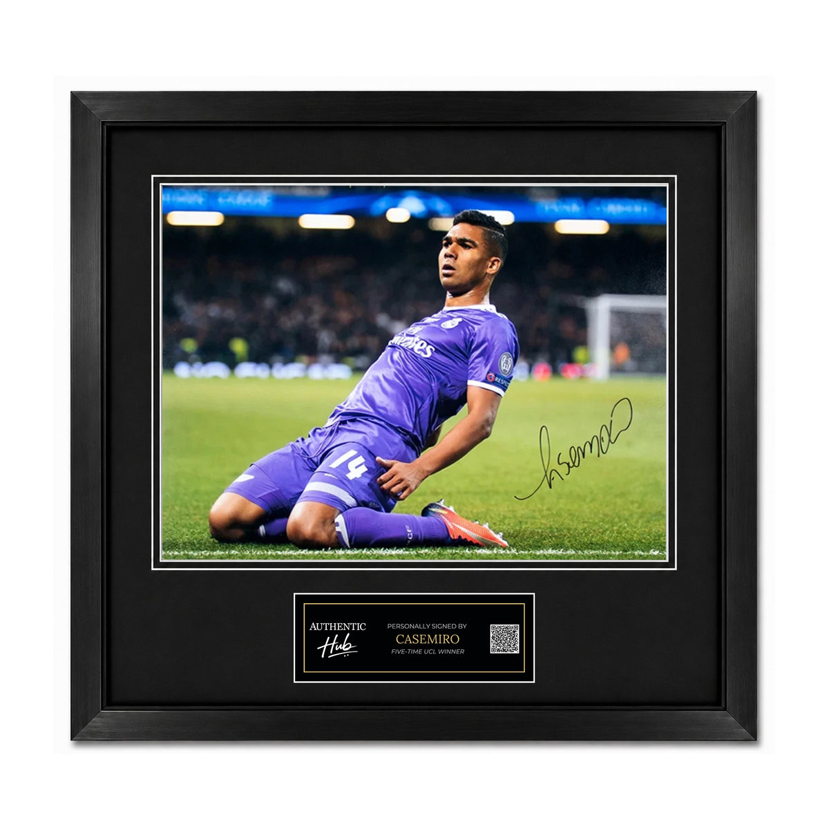 Casemiro Signed Real Madrid UCL Final Goal Photo - Framed