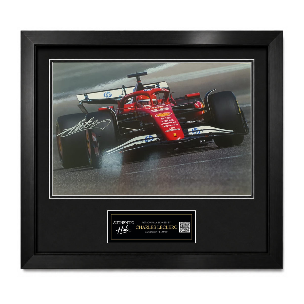 Charles Leclerc Signed Framed Photo – Racing Action