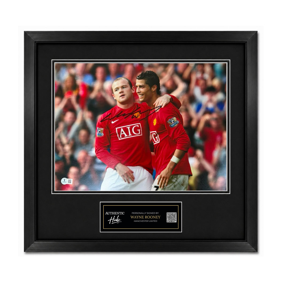 Wayne Rooney Signed Manchester United Framed Photo