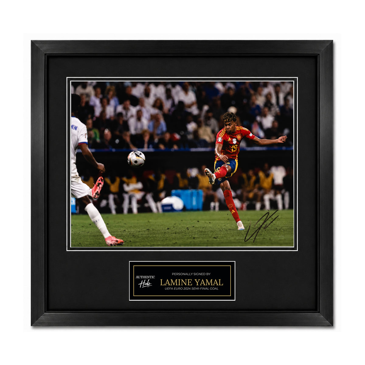 Lamine Yamal Signed Spain Football Photo: EURO Semi-Final