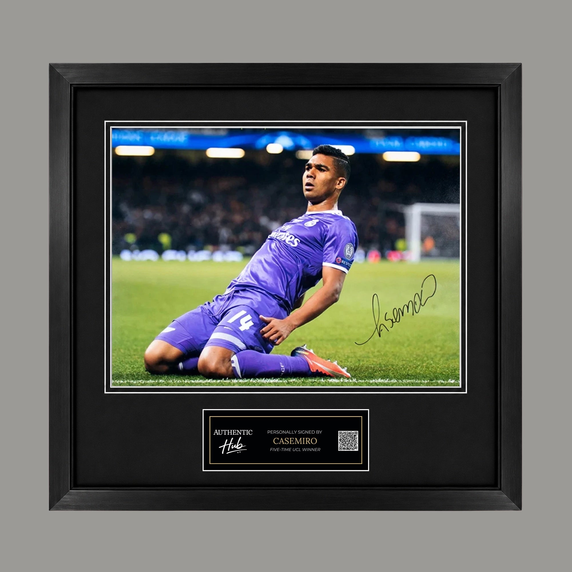 Casemiro Signed Real Madrid UCL Final Goal Photo - Framed