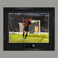Lamine Yamal Signed Barcelona Goal Celebration Photo – Framed