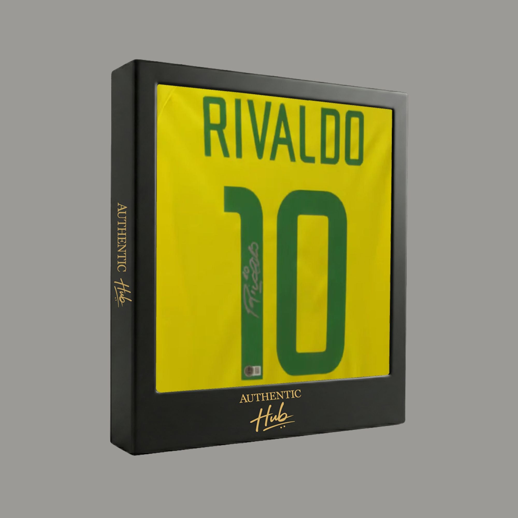 Rivaldo Signed Brazil FC Home Jersey