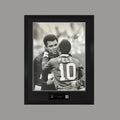 Pelé Signed Image Featuring Muhammad Ali (8″ × 10″) – Framed